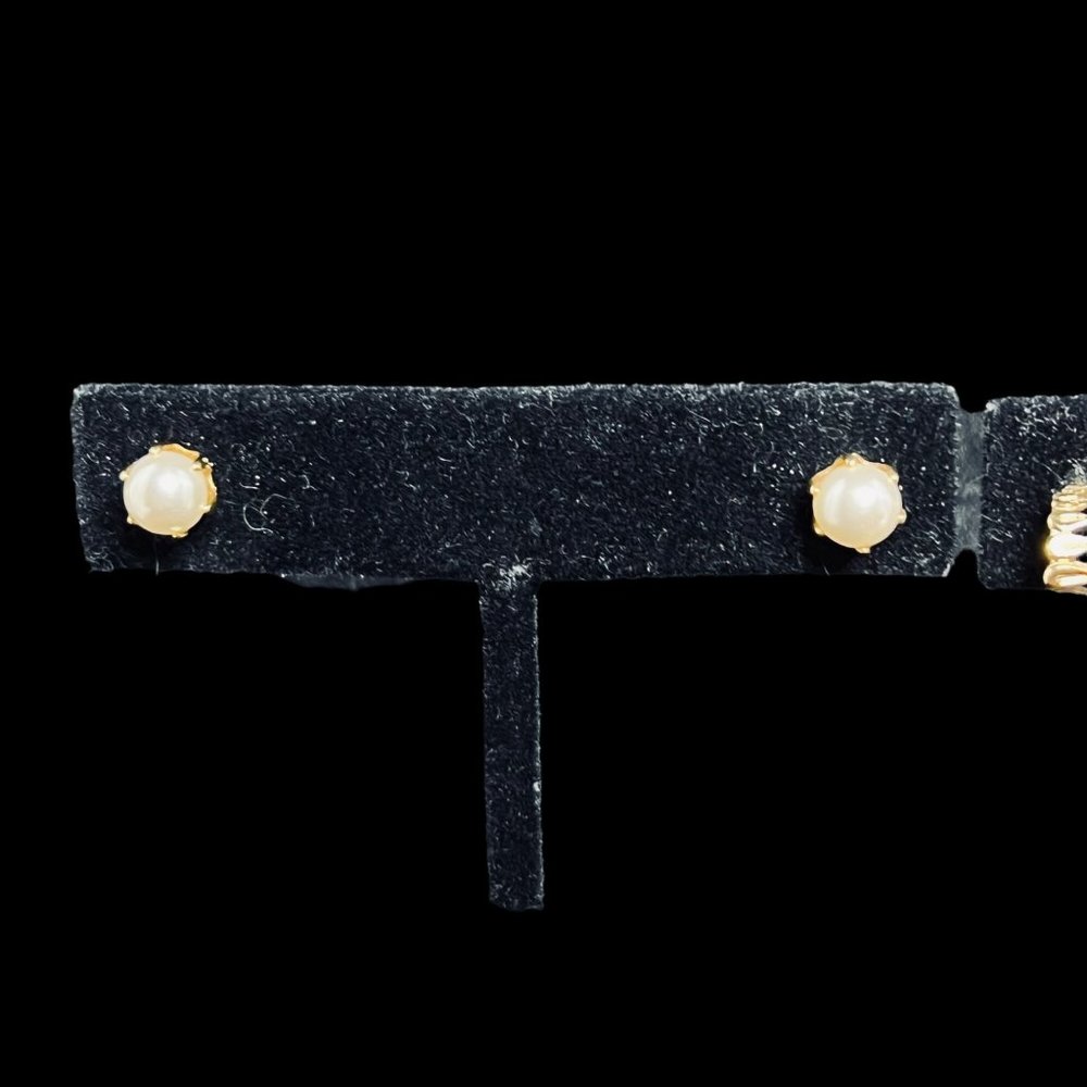Lot of 6 Gold Tone Pierced Earrings (4841) - Picture 2 of 9